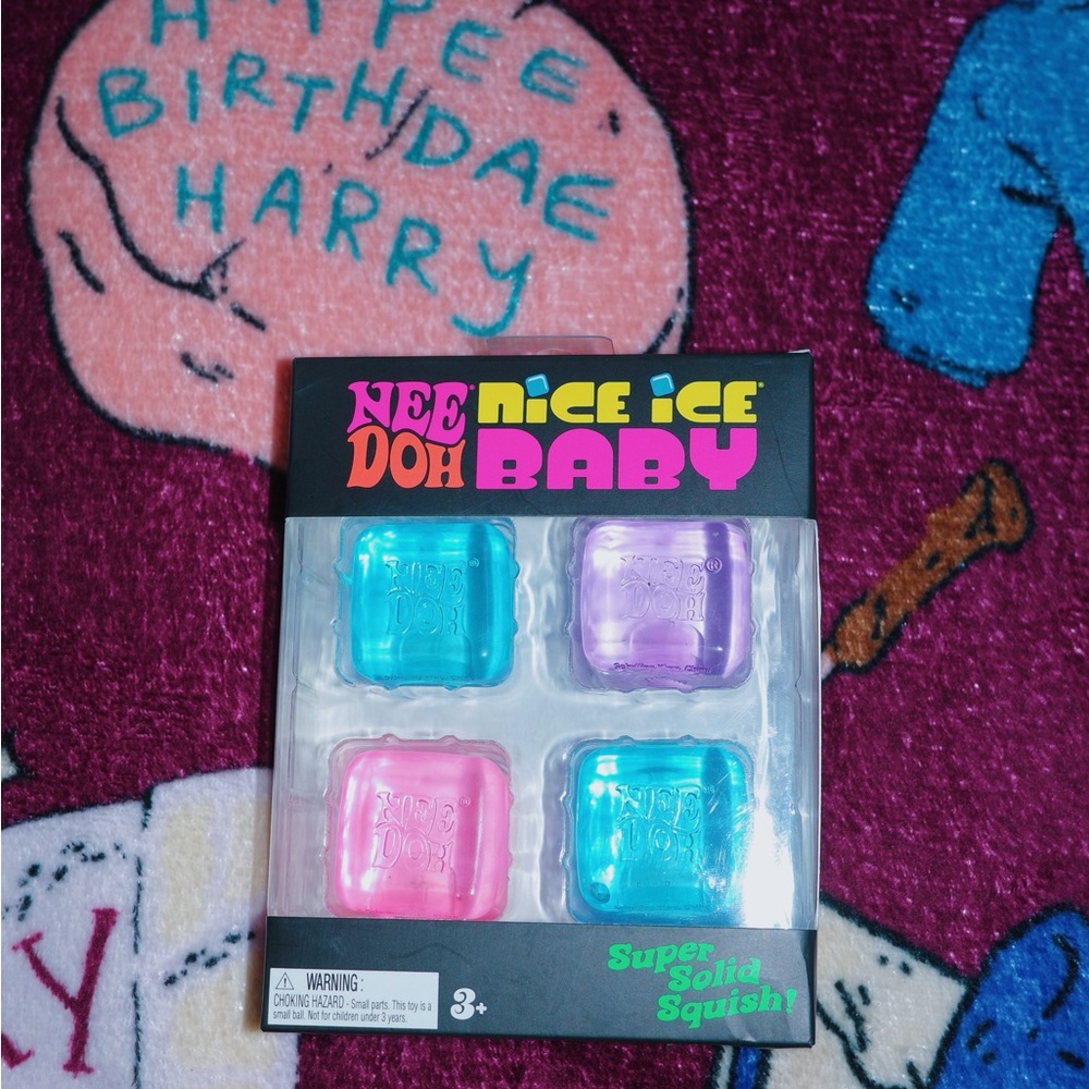 NeeDoh Nice Ice Baby Pack - Pink, Blue, Purple Stress Squish Toys